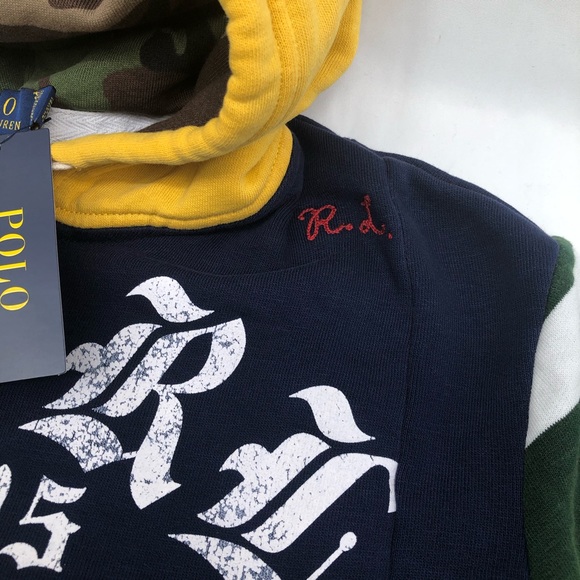 Polo Ralph Lauren Patchwork Rugby Hoodie - Picture 8 of 8